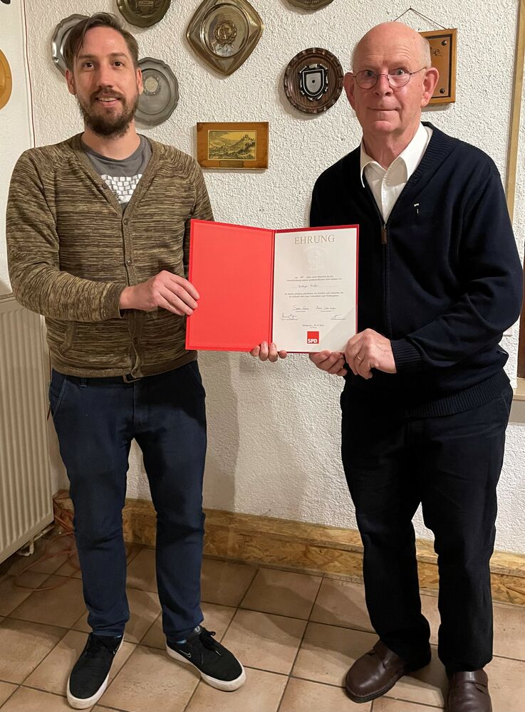 Emrys MacInally und Jubilar Rüdiger Müller
